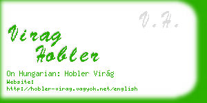 virag hobler business card